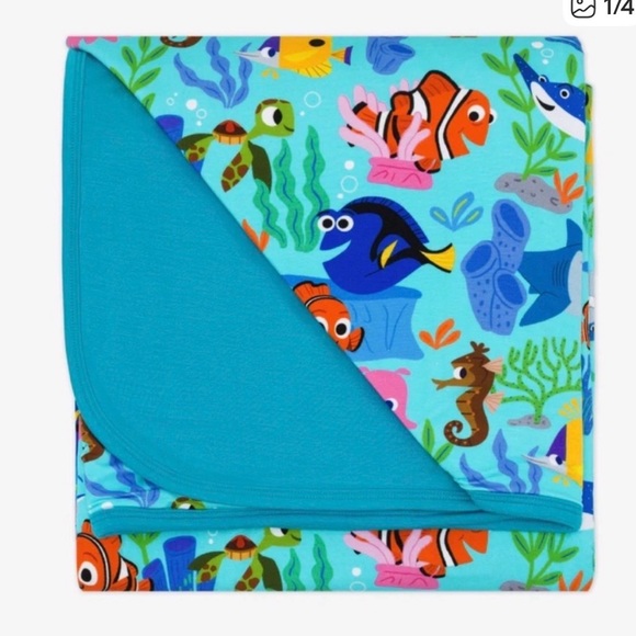 NWT!! Finding Nemo Nemo’s Reef Large Cloud Blanket
